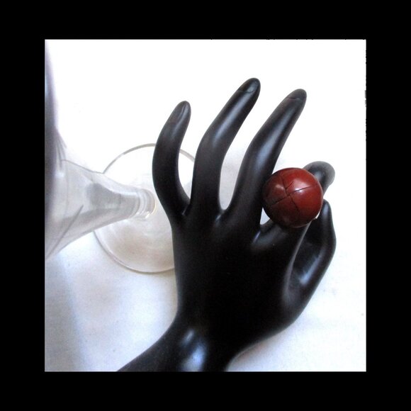 Totally Mid Century Modern Mod 60s 70s Look Large Button Statement Ring! Jewelry - Picture 8 of 11